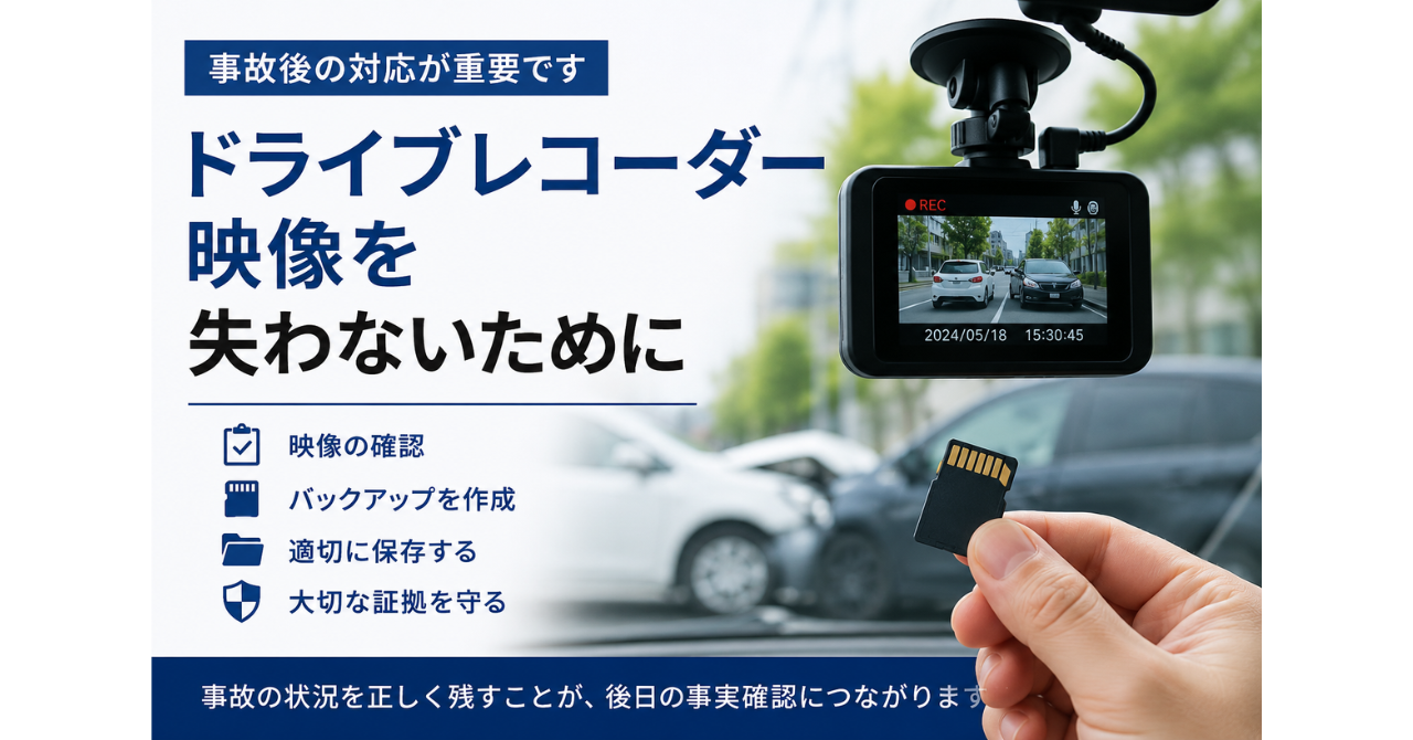ドライブレコーダー映像を失わないために